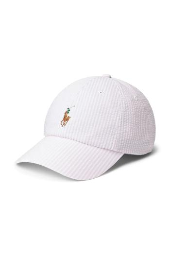 Bavlnená šiltovka Polo Ralph Lauren ružová farba, vzorovaná, 211967368
