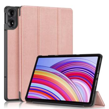 LEATHER Zaklápací kryt pre Xiaomi Redmi Pad Pro / Pad Pro 5G ružovozlatý