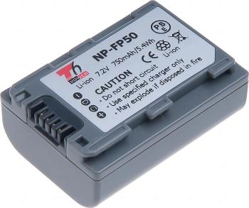 Batéria T6 Power Sony NP-FP30, NP-FP50, 750mAh, 5,4Wh, sivá