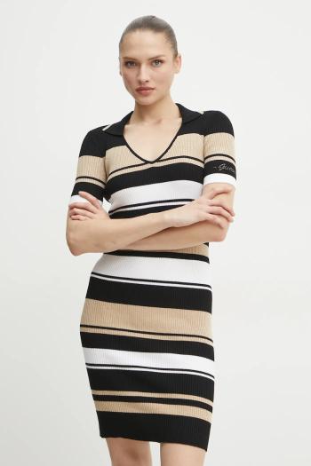 Šaty Guess čierna farba, mini, priliehavé, W5RK16 Z2Y72