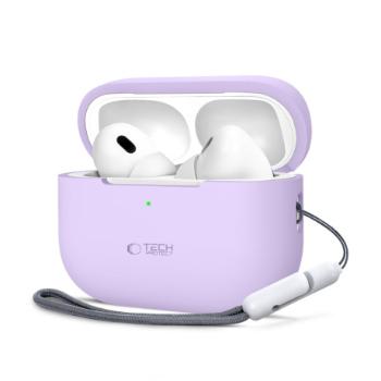 Tech-Protect Silicone puzdro na Apple AirPods Pro 1 / 2, fialové