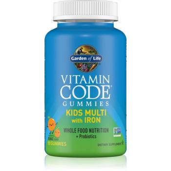 Garden of Life Vitamin Code Kids Multi with Iron multivitamíny pre deti príchuť Orange 90 ks