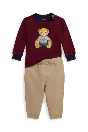 Tepláková súprava pre bábätká Polo Ralph Lauren bordová farba, 320980929001