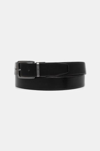 Kožený opasok Emporio Armani čierna farba, Y4S576 Y748I