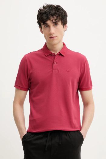 Polo tričko Hollister Co. pánske, červená farba, jednofarebné, KI324-5170