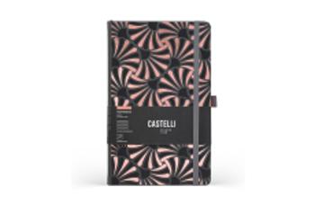 Castelli Rose Gold Lilly linajkový zápisník L A5 Black