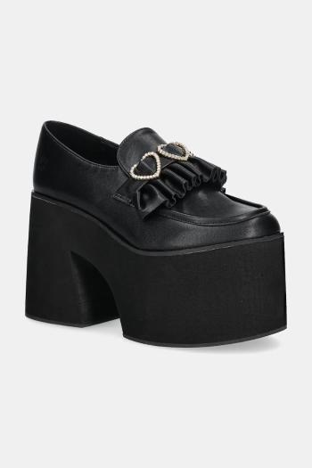Lodičky Koi Footwear Dark Delights Chunky Heart čierna farba, na podpätku, GW02