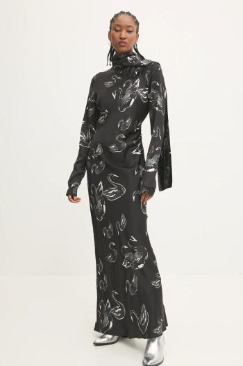 Šaty MSGM čierna farba, maxi, áčkový strih, 3742MDA27.247853