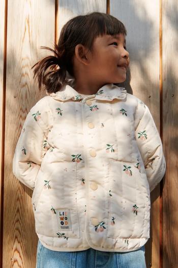 Detská bunda Liewood Bea Jacket With Frill béžová farba, LW19893
