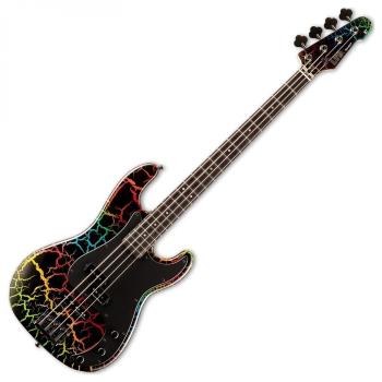 ESP LTD Surveyor '87 Rainbow Crackle Elektrická basgitara