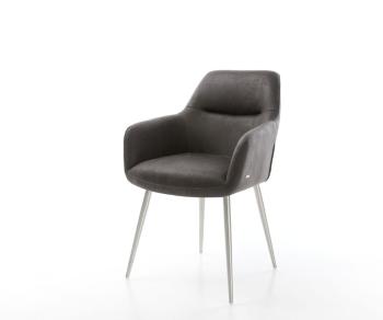 Jedálenská stolička Pejo-Flex antracit vintage kužeľová podnož
