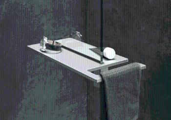 Polička Hüppe Select+ strieborná matná SL2401087