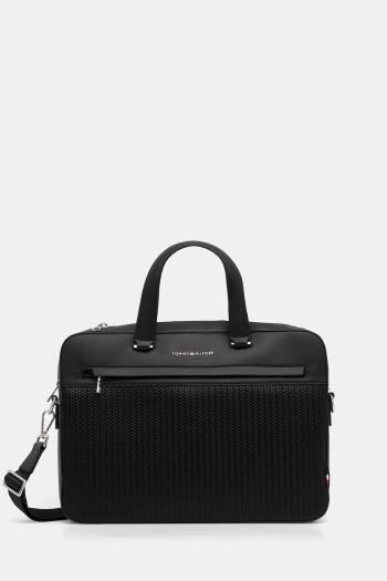 Taška na notebook Tommy Hilfiger čierna farba, AM0AM13660
