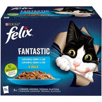 Felix Fantastic s lososom, platesou, tuniakom a treskou v želé 12× 85 g (7613039743041)