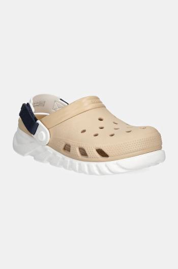 Šľapky Crocs Duet Max II Clog dámske, béžová farba, na platforme, 208776