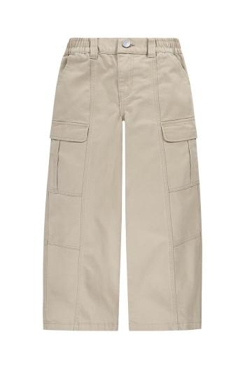 Detské bavlnené nohavice Levi's TWILL '94 BAGGY WIDE LEG béžová farba, vzorované, 3EL019