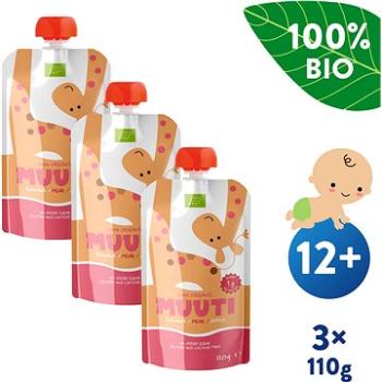 SALVEST Muuti BIO Ovocné pyré s ananásovou šťavou a ryžovým proteínom 3× 110 g (8594200260835)