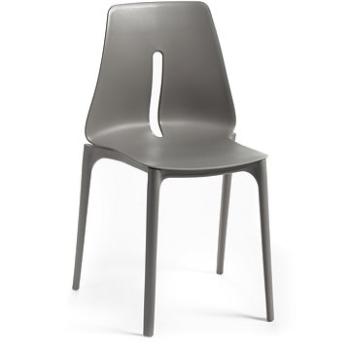 ROJAPLAST Stolička záhradná OBLONG, sivá (5604916043172)