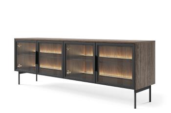 ArtLas Tv stolík NAIRE 4D s LED osvetlením | dub dunin