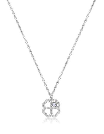 S'Agapõ Oceľový náhrdelník Štvorlístok Lucky Light SKT39