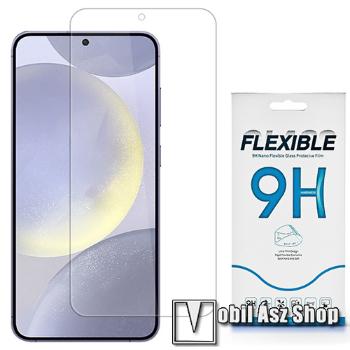 Samsung Galaxy S25 Plus, Flexible 9H Nano Glass rugalmas edzett üveg képernyővédő fólia, 0.15 mm vékony, A képernyő sík részét védi, Átlátszó