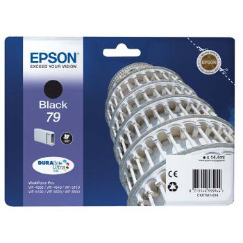 Epson originál ink C13T79114010, 79, L, black, 900str., 14ml, 1ks, Epson WorkForce Pro WF-5620DWF, WF-5110DW, WF-5690DWF, čierna