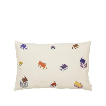 Broste Copenhagen  CUSHION COVER 'HOUSE' COTTON  Vianočné dekorácie Biela