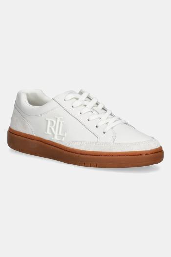 Kožené tenisky Lauren Ralph Lauren Hailey 6 biela farba, 802959240001