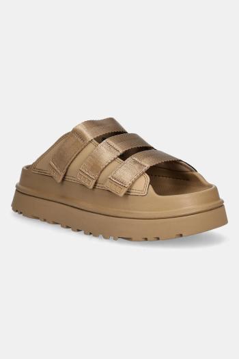 Šľapky UGG Goldenglow Slide hnedá farba, na platforme, 1167430-DND