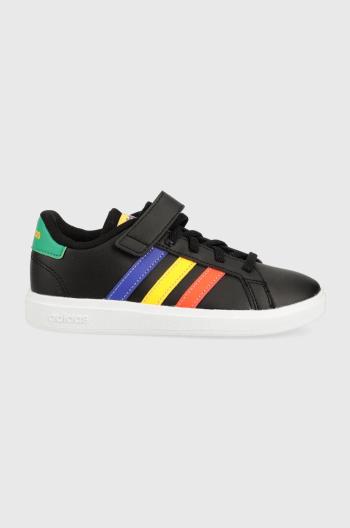 Detské tenisky adidas GRAND COURT 2. EL čierna farba