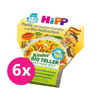 6x HiPP Príkrm zeleninovo-mäsový BIO Paella so zeleninou a kuracím mäsom 250g