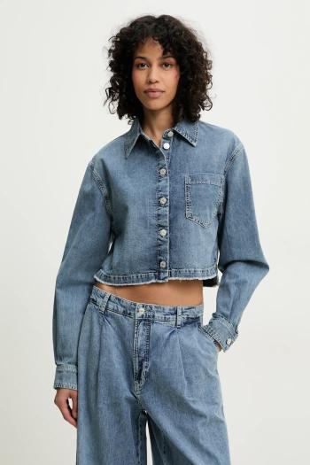 Bavlnená košeľa Moschino Jeans dámska, voľný strih, s klasickým golierom, 0222 3721