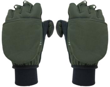 Sealskinz Windproof Cold Weather Convertible Mitten Olive Green/Black S Cyklistické rukavice