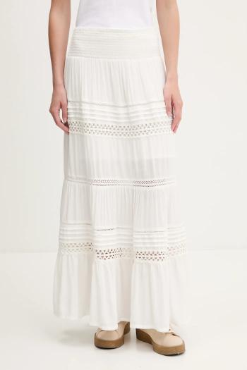 Sukňa béžová farba, maxi, áčkový strih, W7210351A-71D