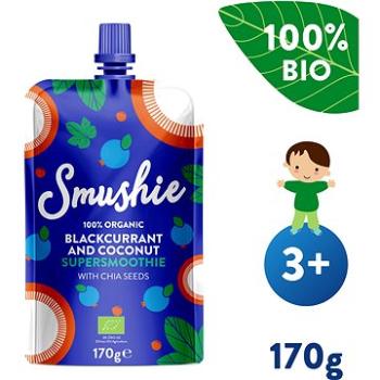 SALVEST Smushie BIO Ovocné smoothie s čiernymi ríbezľami, kokosovým mliekom a chia semienkami (170 g (4740073072622)