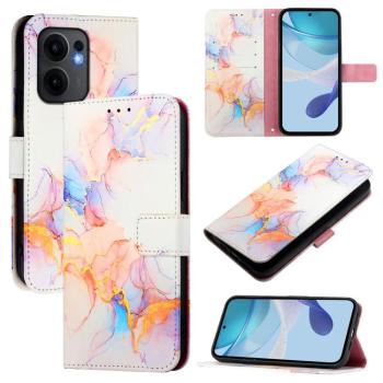 ART MARBLE Peňaženkový kryt pre Oppo Reno13 F 5G WHITE ORANGE