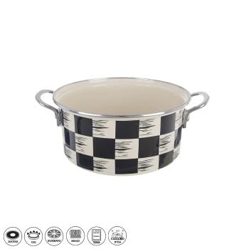 Kastról smalt ŠACHOVNICA Lem 3 l 