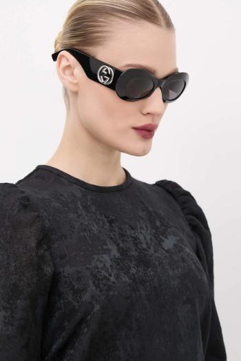 Slnečné okuliare Gucci dámske, čierna farba, GG1696S