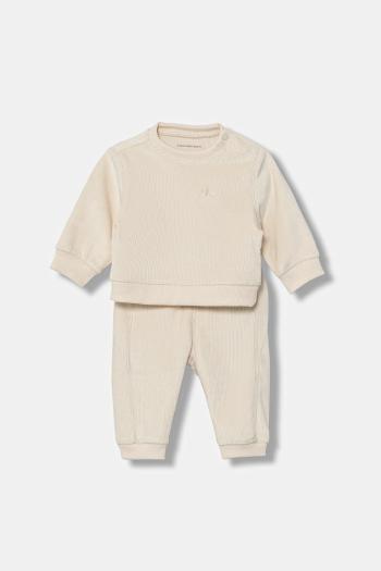Tepláková súprava pre bábätká Calvin Klein Jeans béžová farba, IN0IN00236