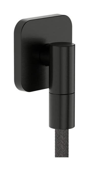 Podomietkový vývod Hansgrohe FixFit Fine Q so spätným ventilom kartáčovaný čierny chróm 28884340