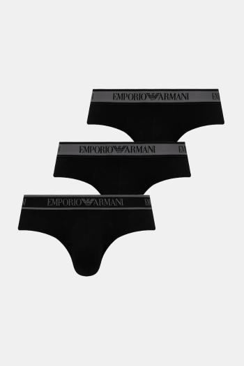 Slipy Emporio Armani Underwear 3-pak čierna farba, EM000258 AF10779