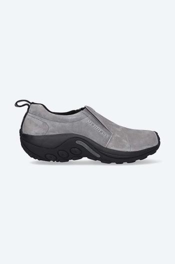 Semišové poltopánky Merrell Buty Merrell Jungle Moc J71447 pánske, šedá farba