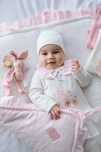 Čiapka pre bábätká Jamiks PORTA biela farba biela, z tenkej pleteniny, JWH086