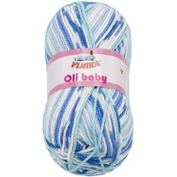 Bellatex Priadza Oli Baby 100 g – 23 biela, modrá (8136)