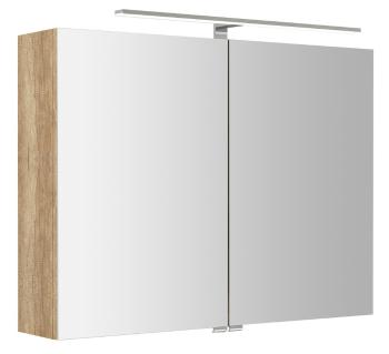 SAPHO - RIWA galérka s LED osvetlením, 81x70x17cm, dub alabama RIW080-0022