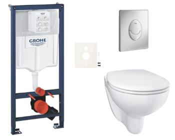 Závesný wc set do ľahkých stien / predstenová montáž GROHE Bau Ceramic SIKOGRSBAUSAP00