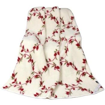 Bellatex Europské merino geometria 450 g / m2 – 155 × 200 cm – popínavé kvietky (5068)