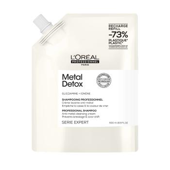 L´Oréal Professionnel Šampón pre farbené a poškodené vlasy, pre lesk vlasov, dlhšie trvajúcu farbu, bohatá textúra Serie Expert Metal Detox ( Professional Shampoo) 500 ml - náhradná náplň