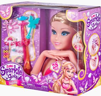 Sparkle Girlz Česací hlava s doplňky