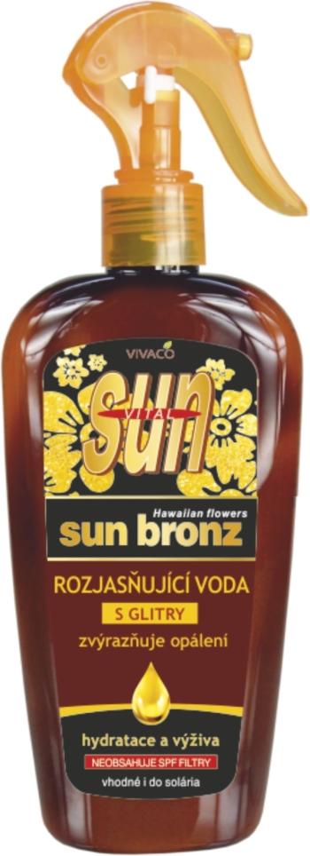 VIVACO SUN WATER kvetinová voda s rozjasňujúcimi GLITRAMI pre zvýraznenie opálenia 300 ml